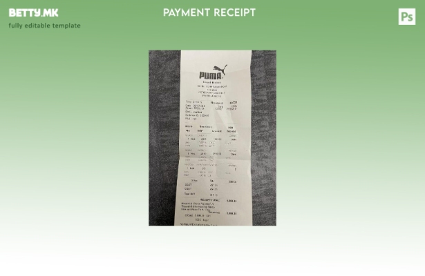 Модерен стил Шаблон за проверка за плаќање во продавницата на Пума